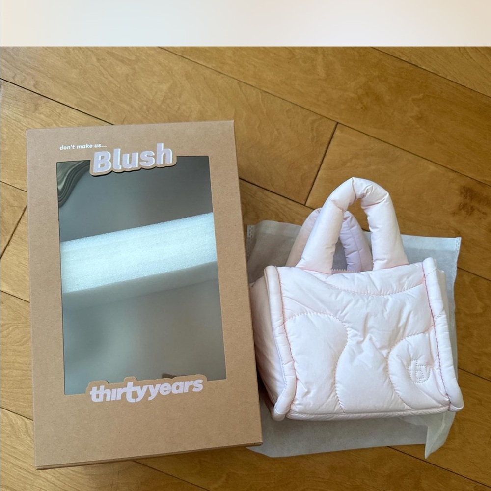 Thirty years mini drift tote in pink blush with box